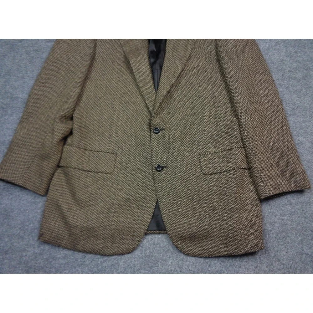 Oxxford Clothes Blazer Mens 40R Brown Wool Alpaca Tweed Sport Coat Jacket